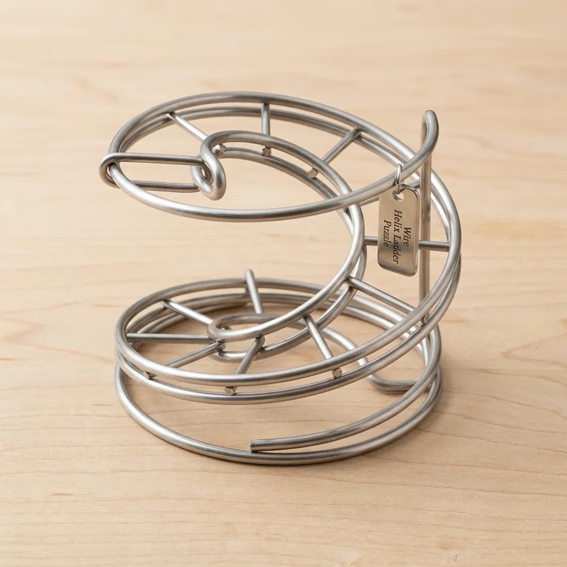 Wire Helix Ladder Puzzle — Easy Step-By-Step Ring Descent - 1