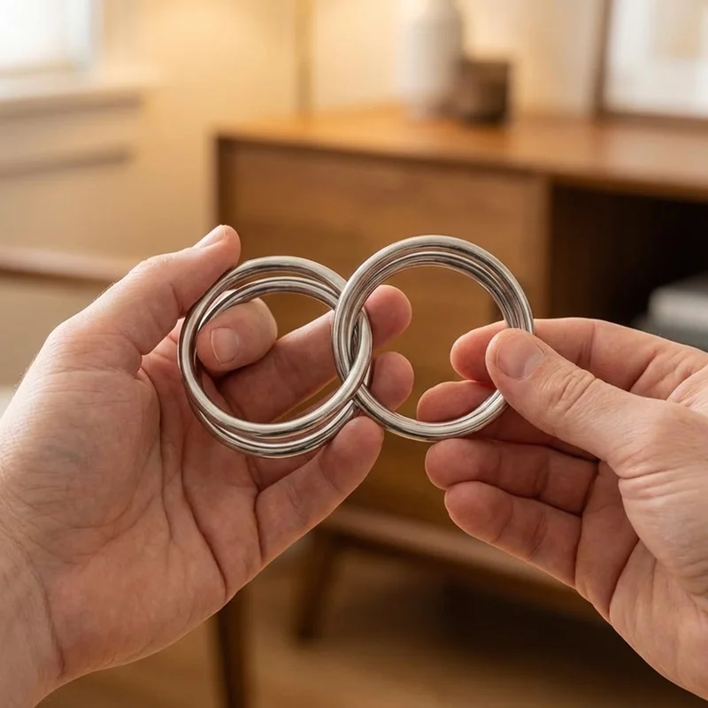 Wire Infinity Loop Puzzle — Hard Double-Ring Separation - 4