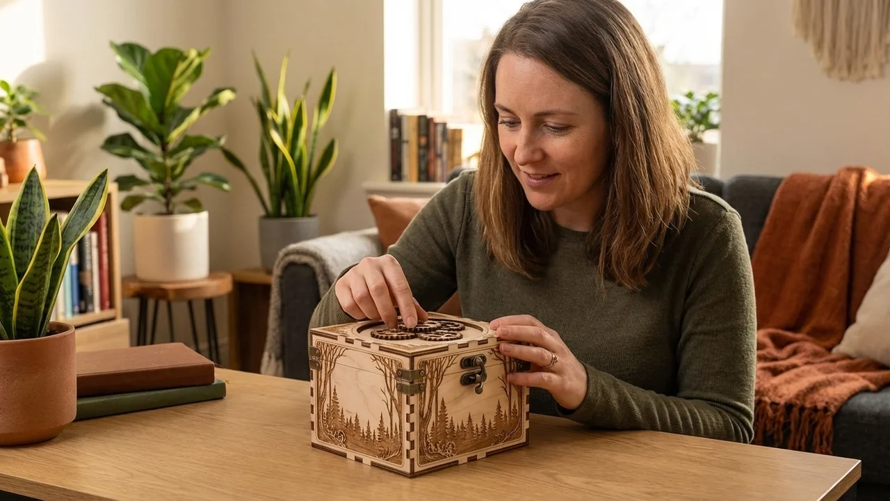 Puinen lumotun metsän pakolaatikko — Keskivaikea monivihjepulmapeli - 5