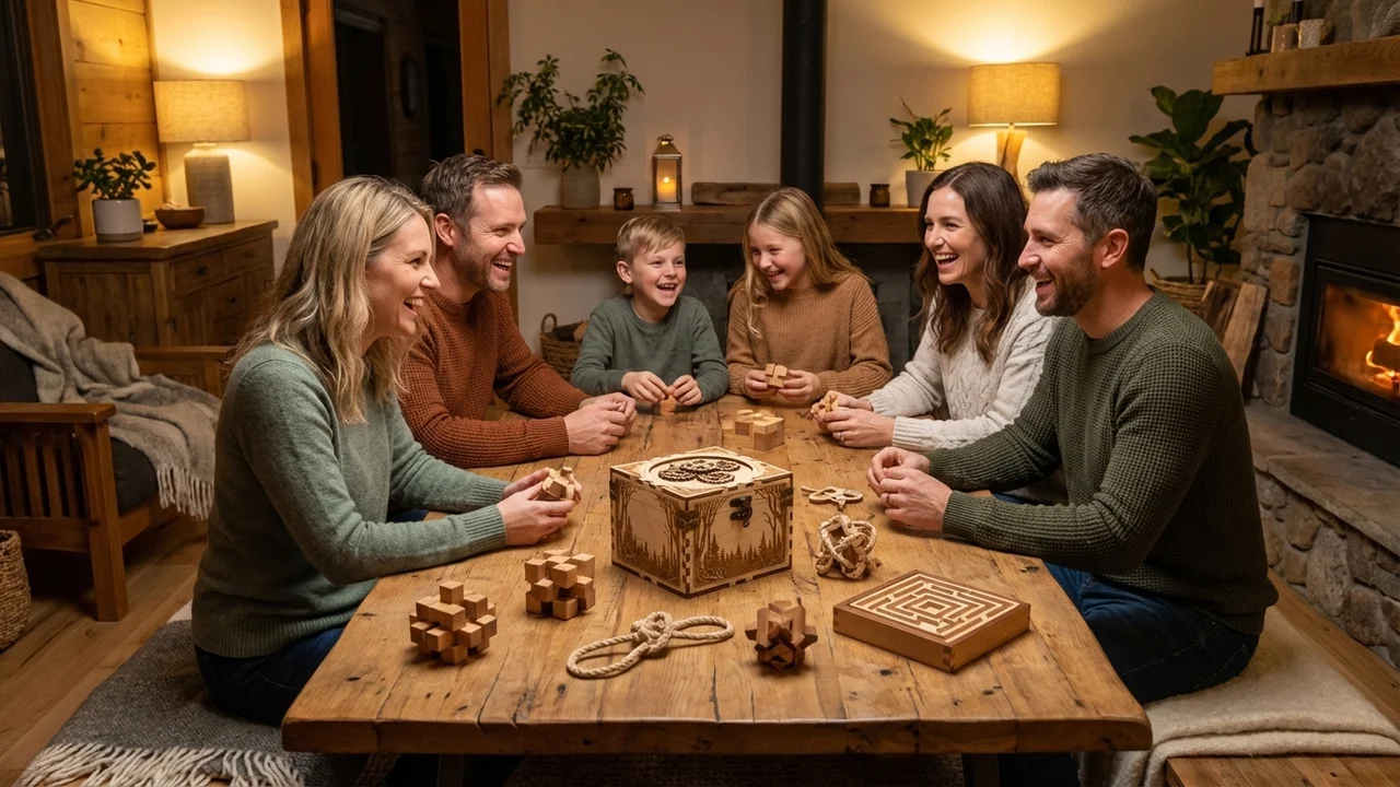 Puinen lumotun metsän pakolaatikko — Keskivaikea monivihjepulmapeli - 6