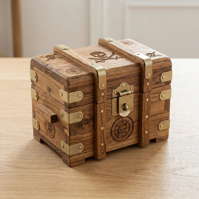 Wooden Pirate Vault Escape — Hard Treasure Chest Puzzle Game - 1