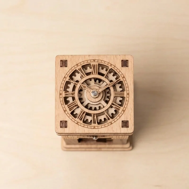 Puinen kellotornin pakolaatikko — Keskivaikea hammaspyöräpulma - 2