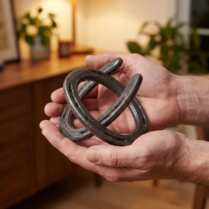 Taottu rautainen hevosenkenkäpari — Vaikea irrotuspulma - 4