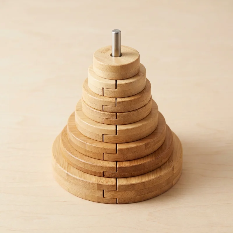 Bamboo Rainbow Stacking Tower — Easy Graduated Ring Challenge - 1