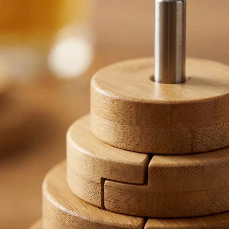 Bambusta Valmistettu Sateenkaaritorni — Helppo Rengaspinoamishaaste - 3