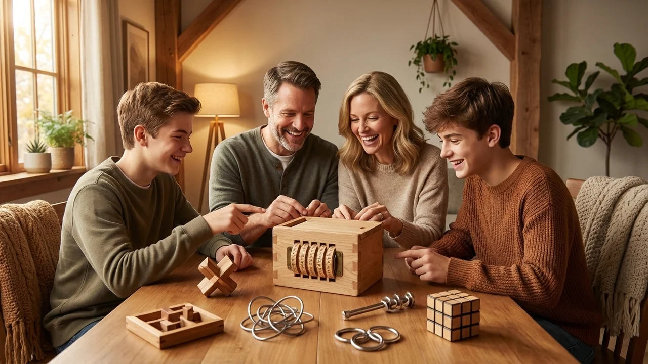 Puinen salauskoodilukko — Keskivaikea kirjainvalitsimella varustettu pulmakassakaappi - 6