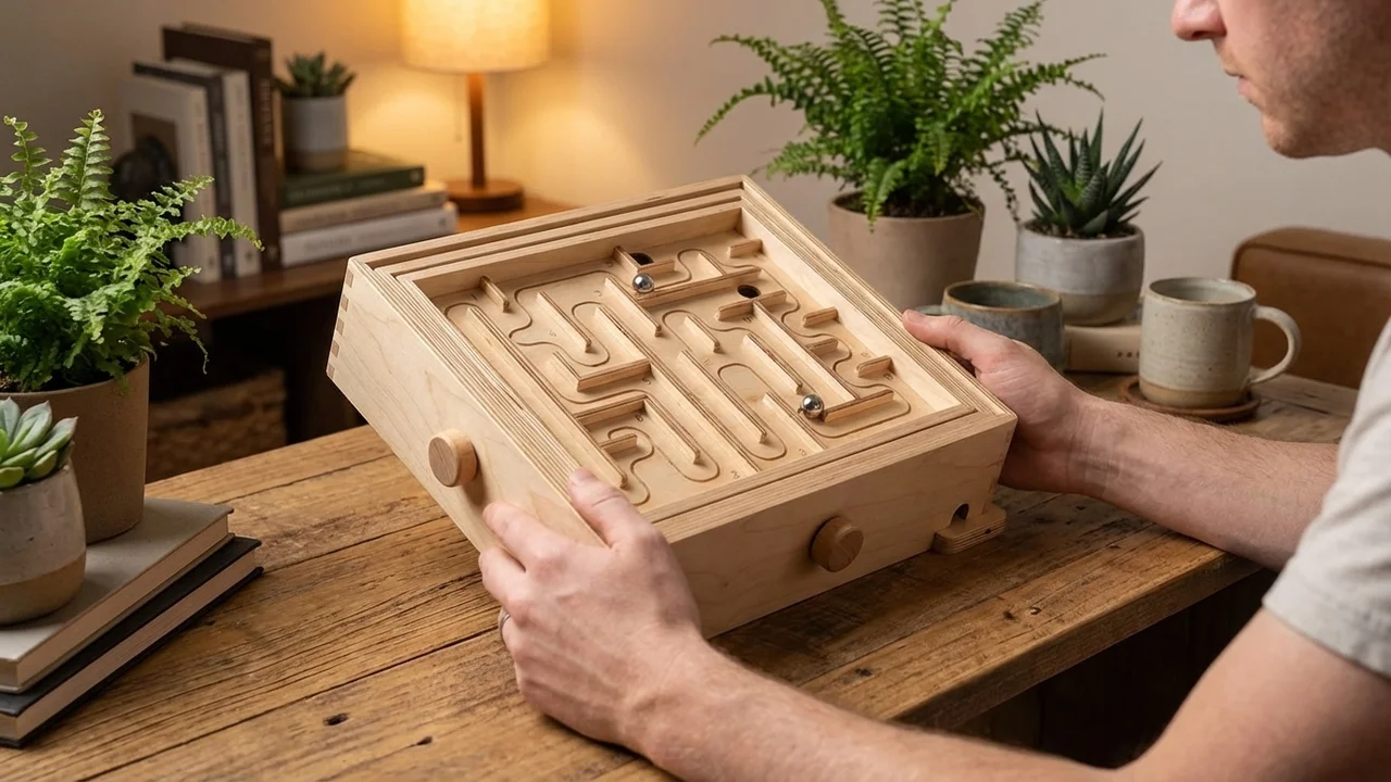 Puinen Kallistuslabyrintti — Klassinen 3D-kuulasokkelo - 5