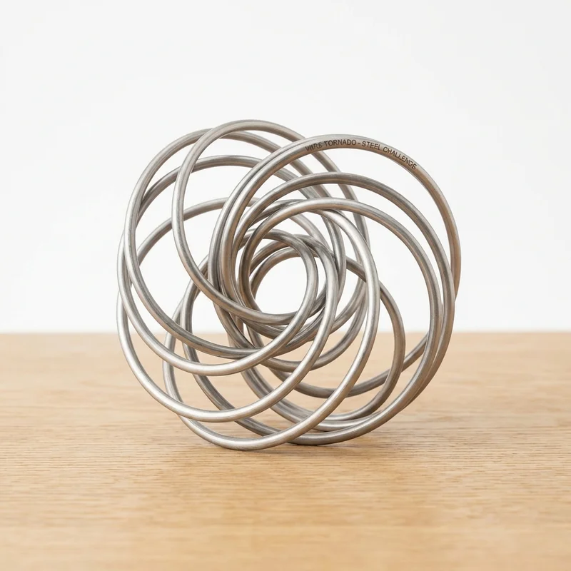 Wire Tornado Twist Puzzle — Medium Spiral Escape Challenge - 1